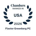 Chambers USA 2026 Ranks Flaster Greenberg Attorneys for Outstanding Legal Work in Pennsylvania, New Jersey, and Florida